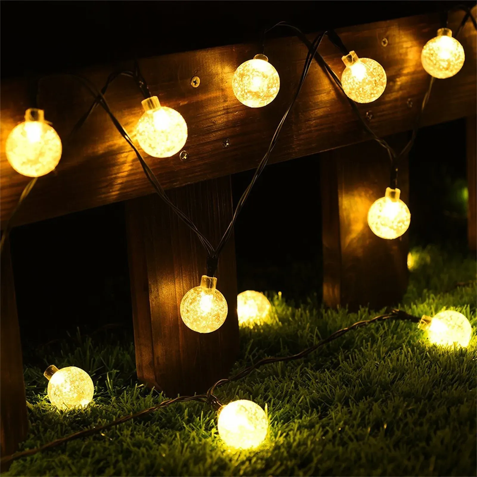 Guirlande boules à bulles solaires, décoration extérieure