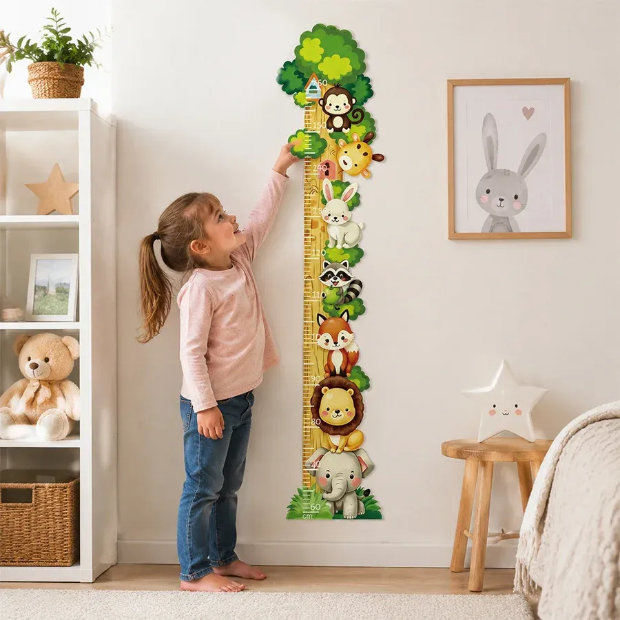 Autocollants muraux animaux de la forêt pour chambre d'enfant, en vinyle, éléphant et lion 30