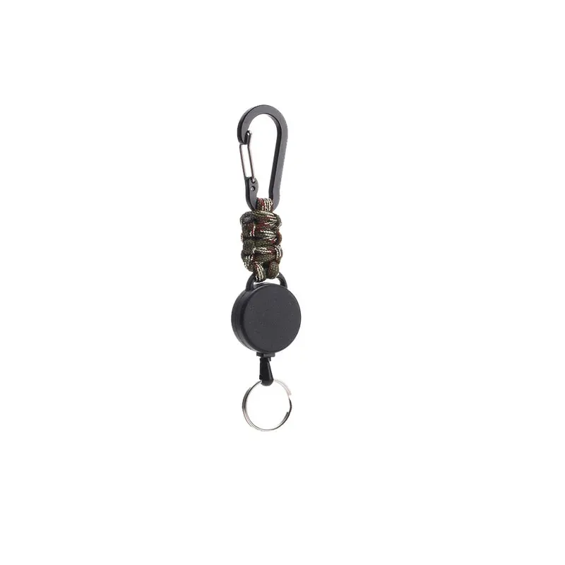 Porte-clés rétractable antivol avec mousqueton, enrouleur de badge pour extérieur, lot de 1, 3 ou 5 pièces, YSL38 11
