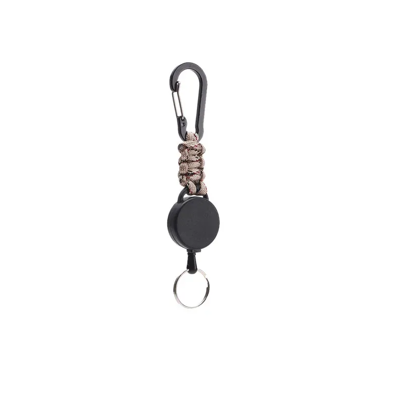 Porte-clés rétractable antivol avec mousqueton, enrouleur de badge pour extérieur, lot de 1, 3 ou 5 pièces, YSL38 10