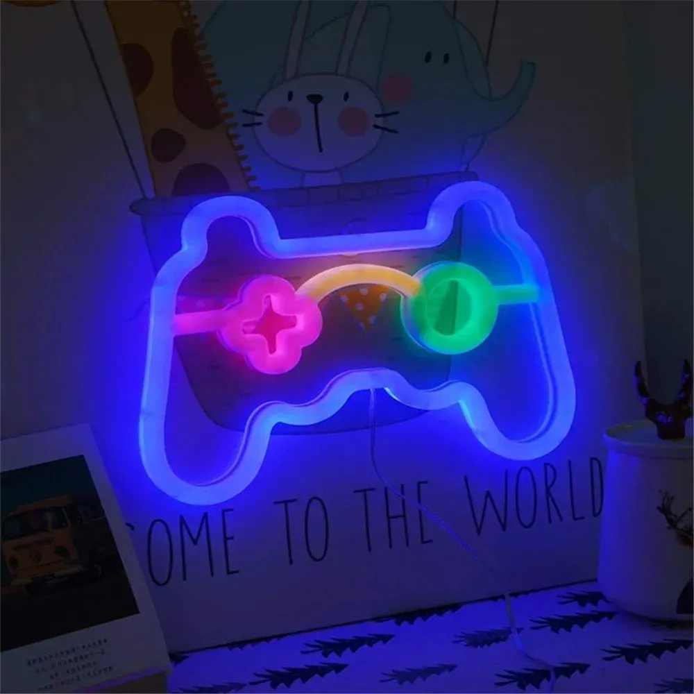 Lampe LED USB néon pour console de jeu, éclairage décoratif pour salle de jeux et décoration murale 5