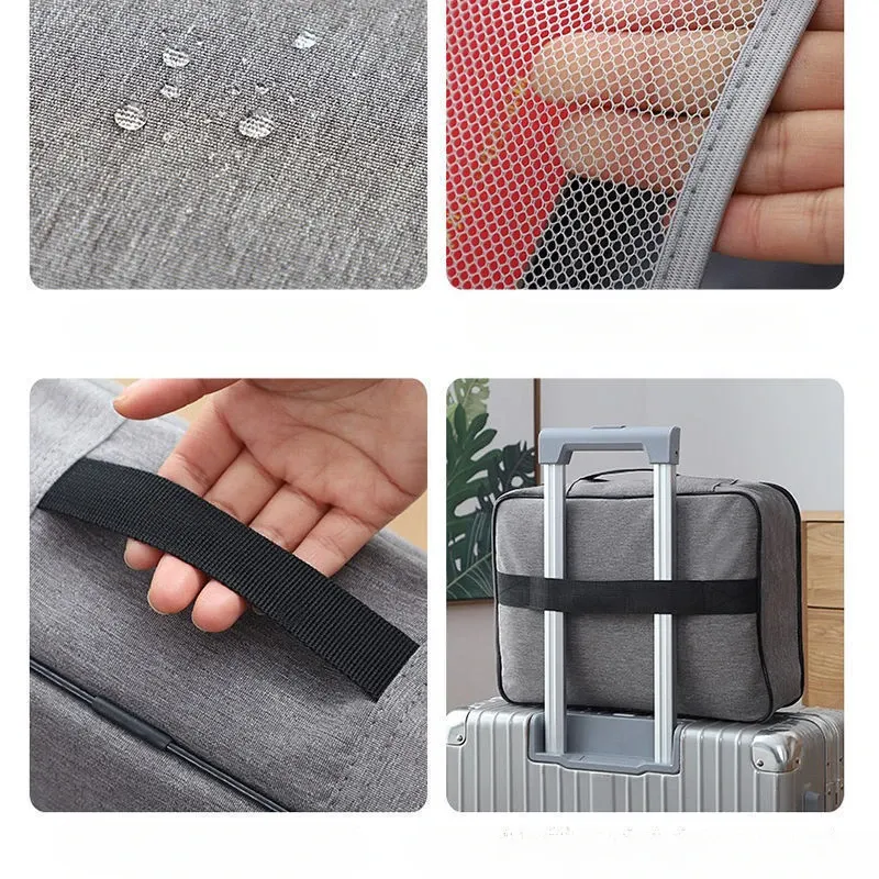 Sac de rangement pour documents à grande capacité, organisateur à 3 couches, pour la maison, le bureau et les voyages 5