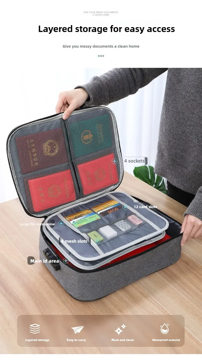 Sac de rangement en situation d'utilisation