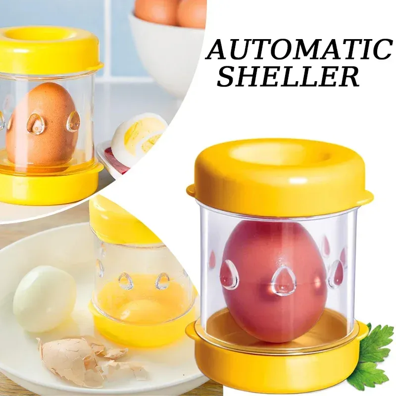 Décortiqueur d'œufs automatique à manivelle, 1 pièce, nouvelle machine à éplucher les coquilles pour usage domestique, outil d'ouverture d'œufs compact et entièrement automatique - Image 1