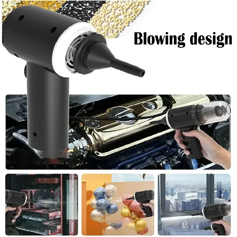 Aspirateur de voiture sans fil 9000 Pa, rechargeable par USB, batterie 1200 mAh, aspirateur compact humide et sec 4