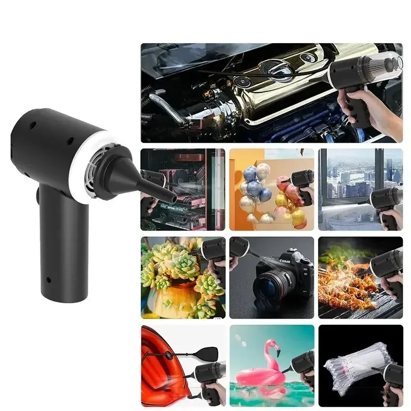 Aspirateur de voiture sans fil 9000 Pa, rechargeable par USB, batterie 1200 mAh, aspirateur compact humide et sec 5