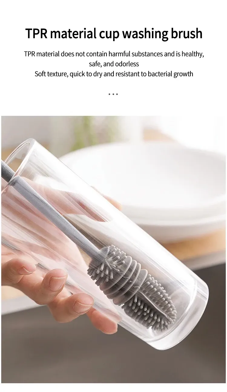 Détail de la tête de brosse en silicone