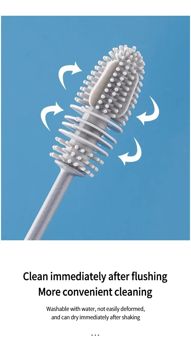Brosse à biberons en silicone, usage quotidien