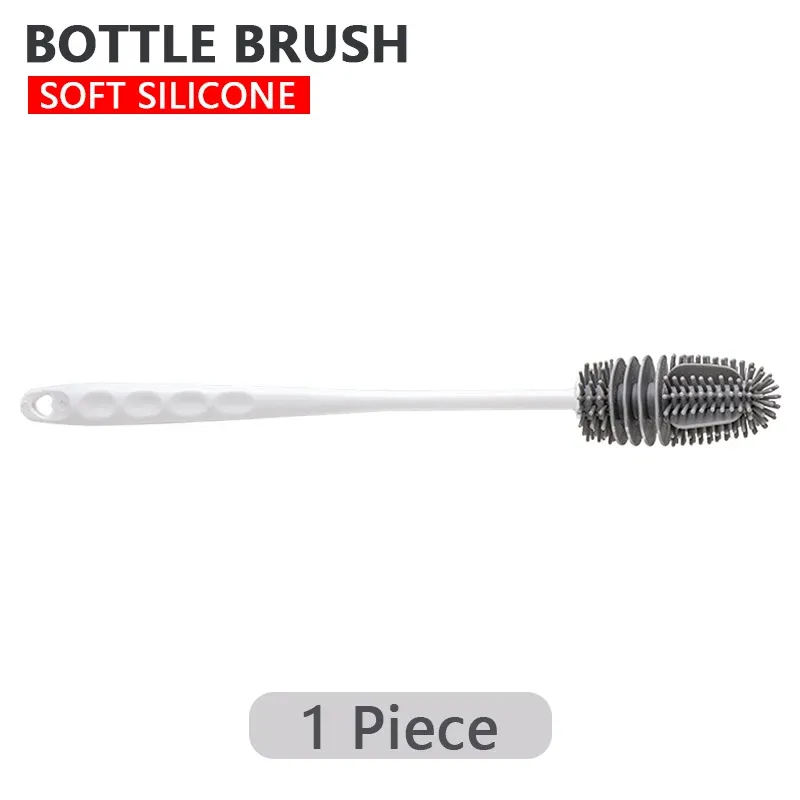 Brosse à biberons en silicone à long manche, pour le nettoyage des biberons et des tasses 12