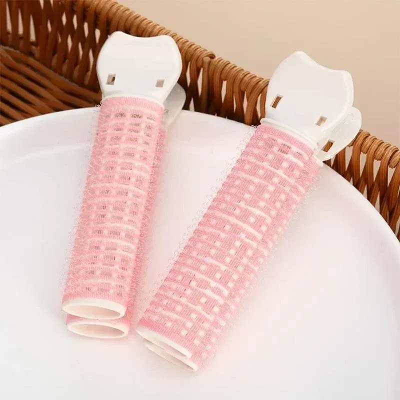 Lot de 2 bigoudis volumateurs sans chaleur pour racines, clips moelleux instantanés pour frange 3