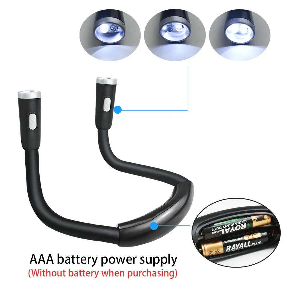 Lampe de lecture LED suspendue au cou