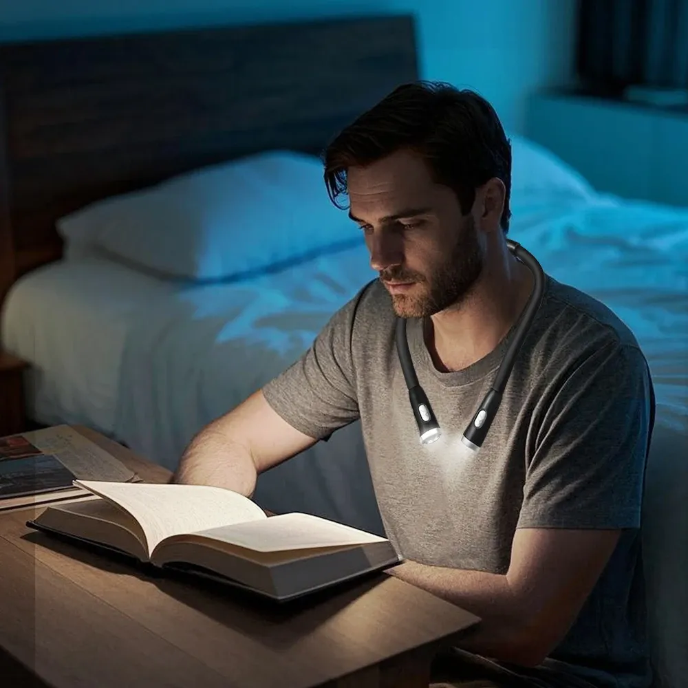 Lampe de lecture LED suspendue au cou