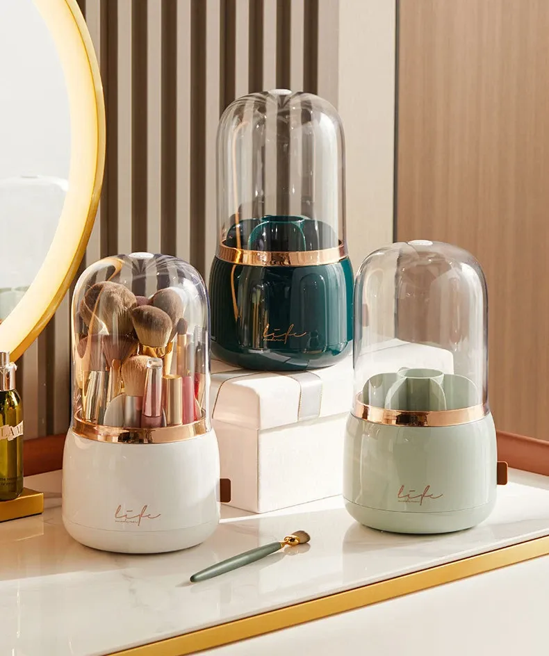 Boîte de rangement transparente pour rouge à lèvres, vue d'ensemble