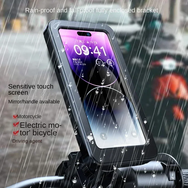 Support de téléphone universel étanche à rotation 360° pour moto et vélo, support GPS réglable pour smartphones et applications de navigation 3