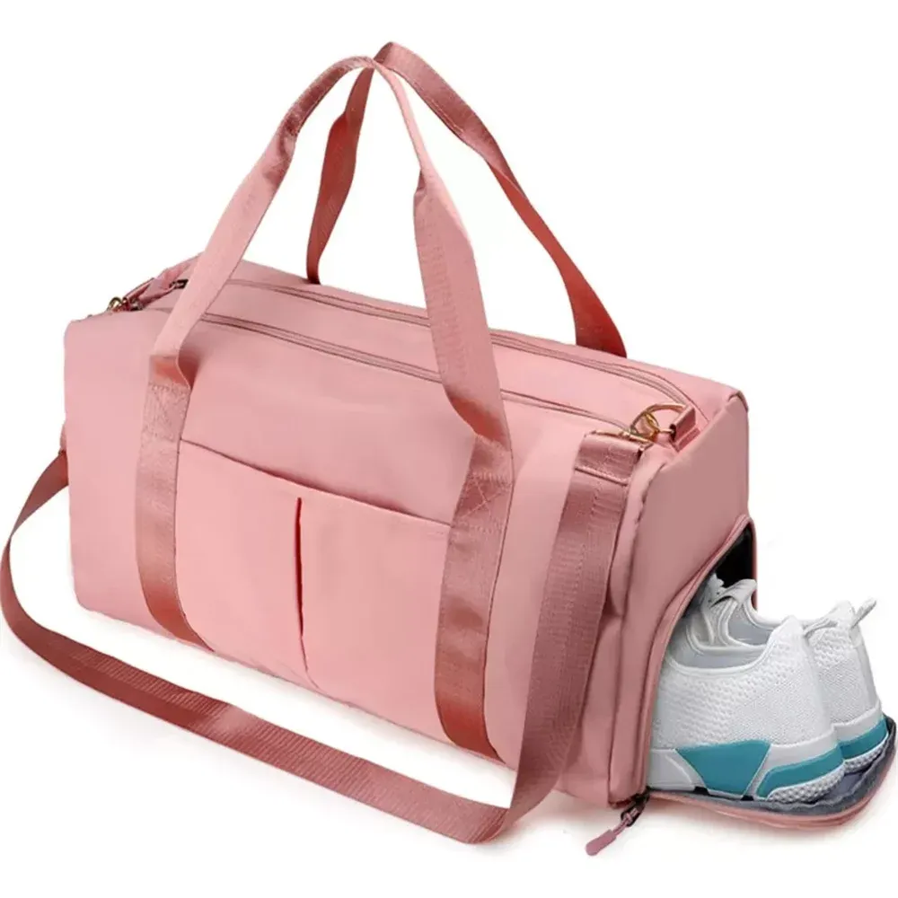 Sac de sport avec compartiment chaussures et pochette humide, polochon de voyage pour homme et femme - Image 1