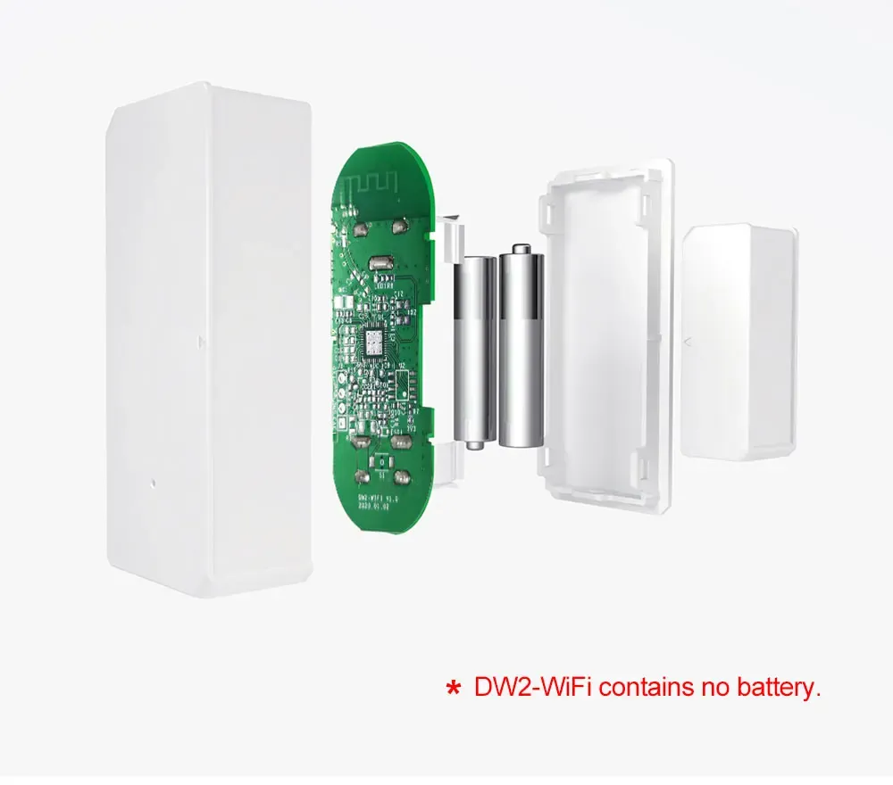 Vue détaillée du capteur DW2-Wi-Fi sous un autre angle