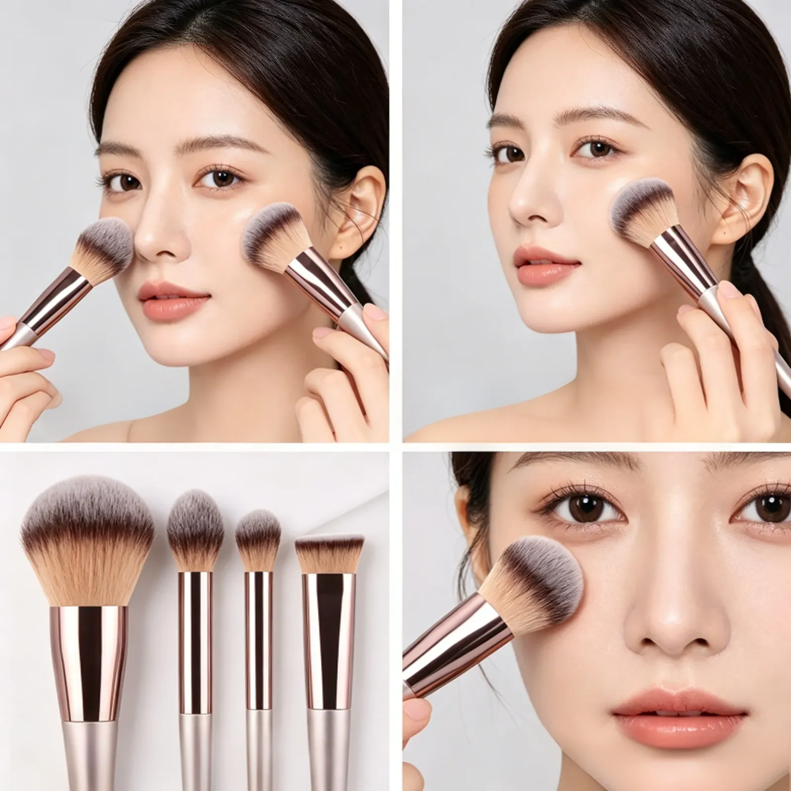 Ensemble complet de pinceaux de maquillage