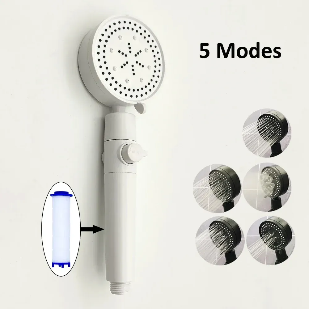 Pommeau de douche pressurisé avec filtre, 3 modes, haute pression et grand débit 7