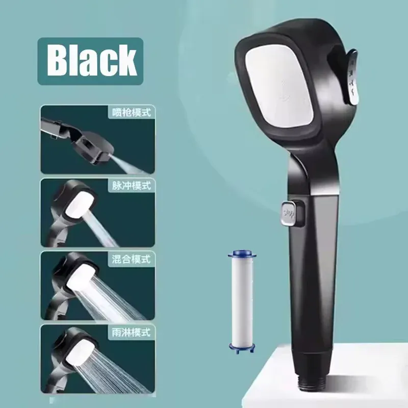 Pommeau de douche pressurisé avec filtre, 3 modes, haute pression et grand débit 10