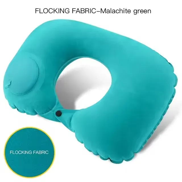 Oreiller de voyage gonflable en forme de U, coussin de soutien cervical portable, confortable, idéal pour dormir 7