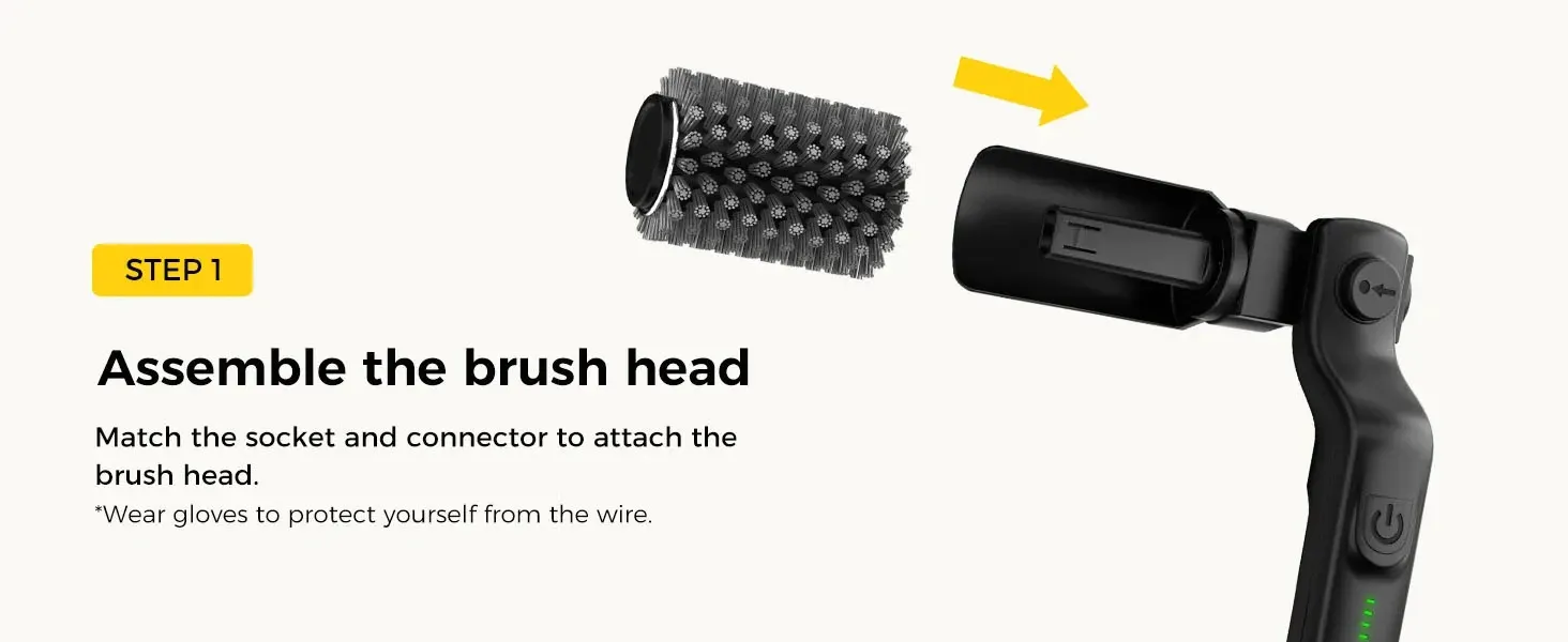 Brosse de nettoyage électrique pour barbecue, vue 4