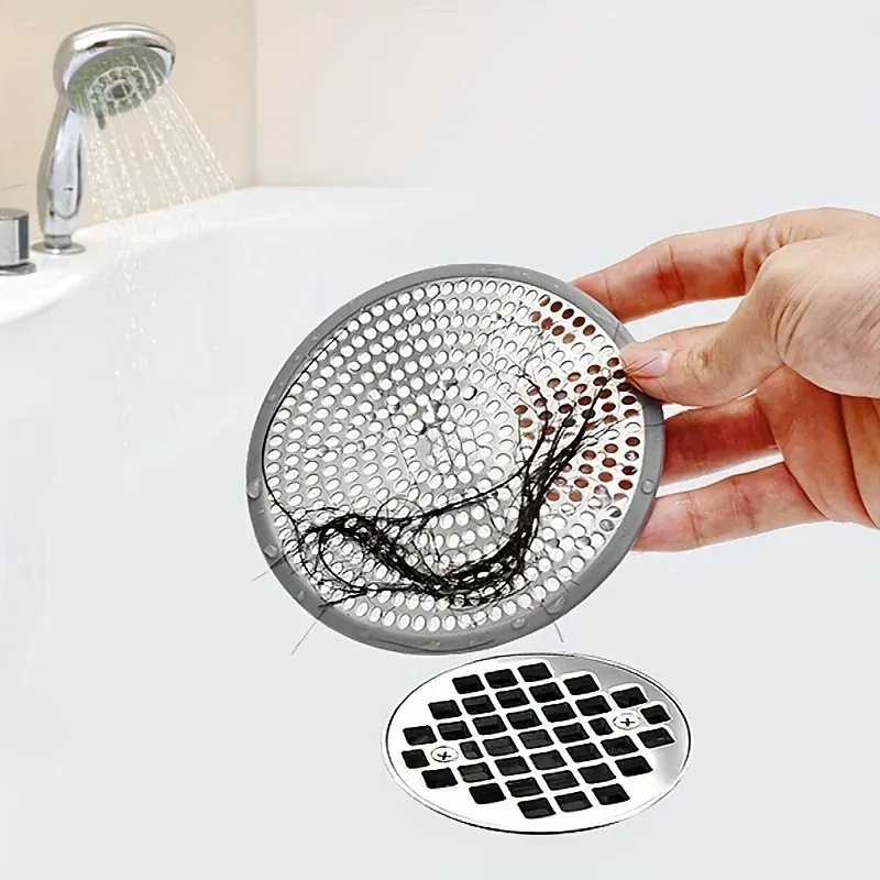 Crépine de douche en acier inoxydable, vue détaillée
