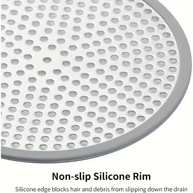 Crépine de douche, détail du bord en silicone