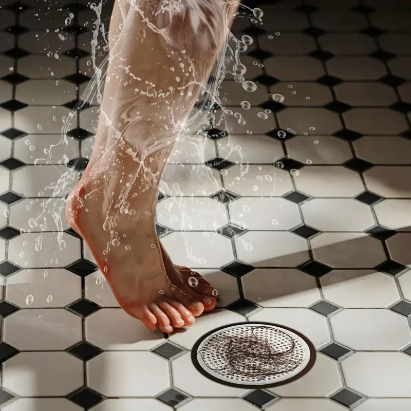 Crépine de douche en situation d'utilisation