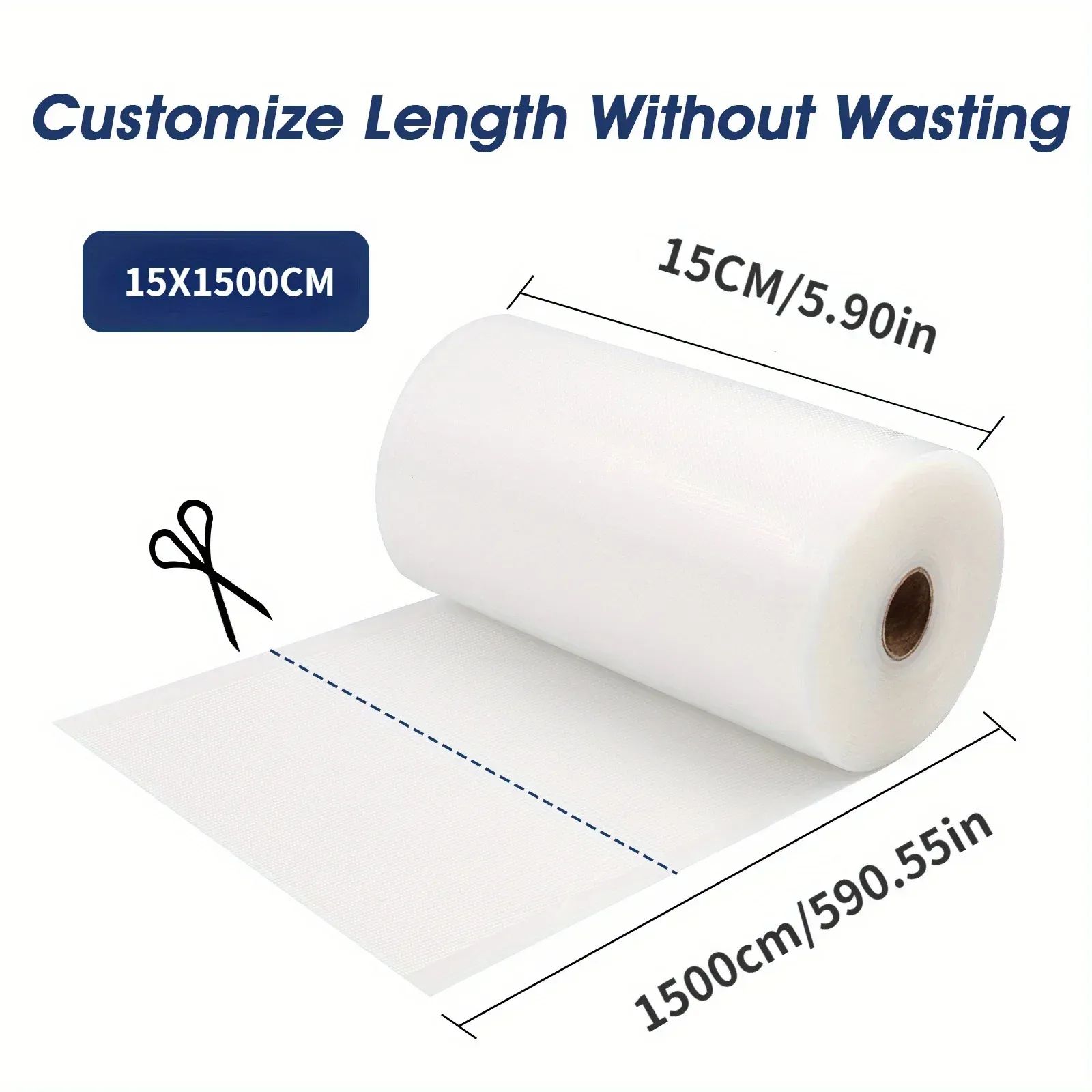 Rouleaux de sacs de mise sous vide pour aliments, 12/15/20/25/28 cm x 1500 cm 10