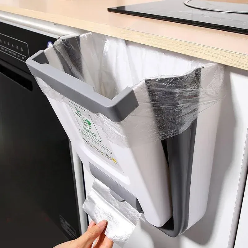 Poubelle pliable grande capacité à nettoyage facile, pour camping-car, maison, voiture et cuisine - Hurhome 4