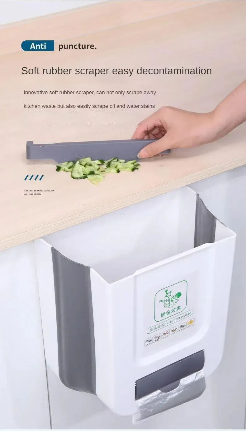 Poubelle pliable en situation dans un intérieur
