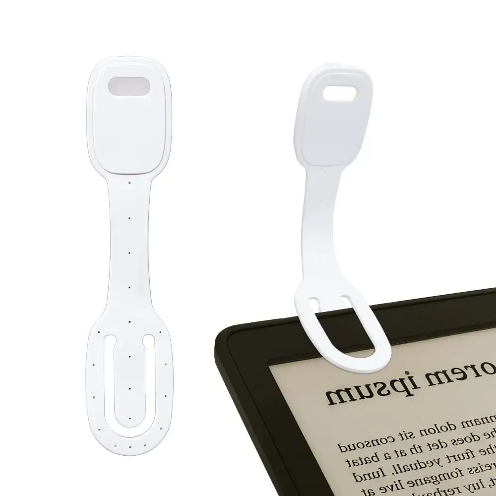 Lampe de lecture LED rechargeable 2 en 1 à pince, ultra-fine, luminosité réglable, format compact pour le voyage