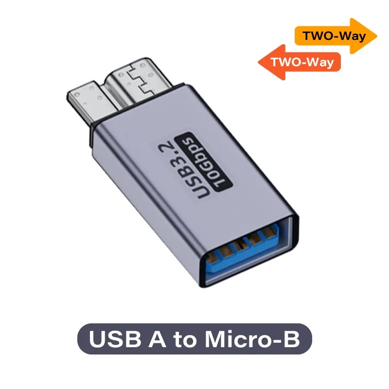 Adaptateur USB-C femelle vers micro-B USB 3.0, 10 Gbit/s 2