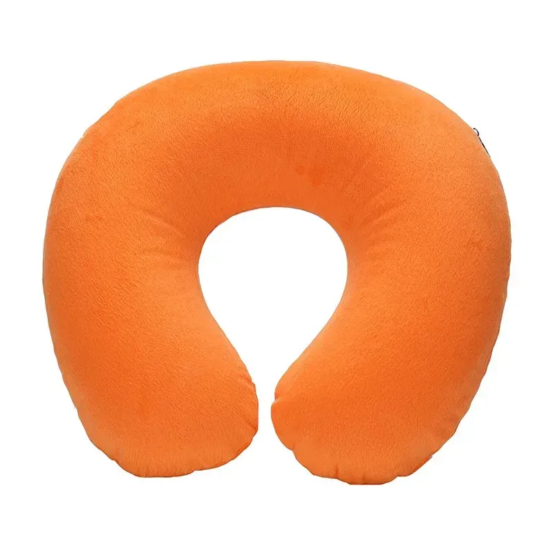 Oreiller de voyage gonflable pour voiture, avion et bureau, avec couverture courte en peluche, lot de 1, 3 ou 4 pièces 18