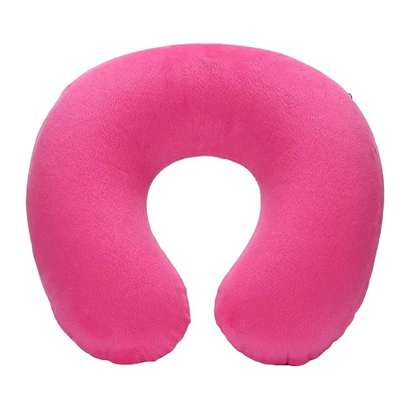 Oreiller de voyage gonflable pour voiture, avion et bureau, avec couverture courte en peluche, lot de 1, 3 ou 4 pièces 13