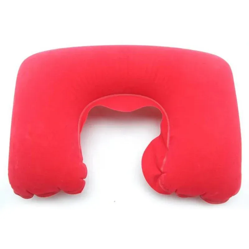 Oreiller de voyage gonflable pour voiture, avion et bureau, avec couverture courte en peluche, lot de 1, 3 ou 4 pièces 20
