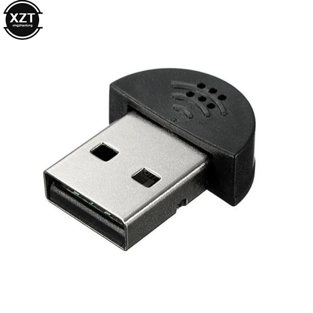Microphone USB 2.0 super mini, adaptateur audio, micro vocal portable pour studio, plug-and-play pour ordinateur portable et PC, compatible MSN et Skype 2