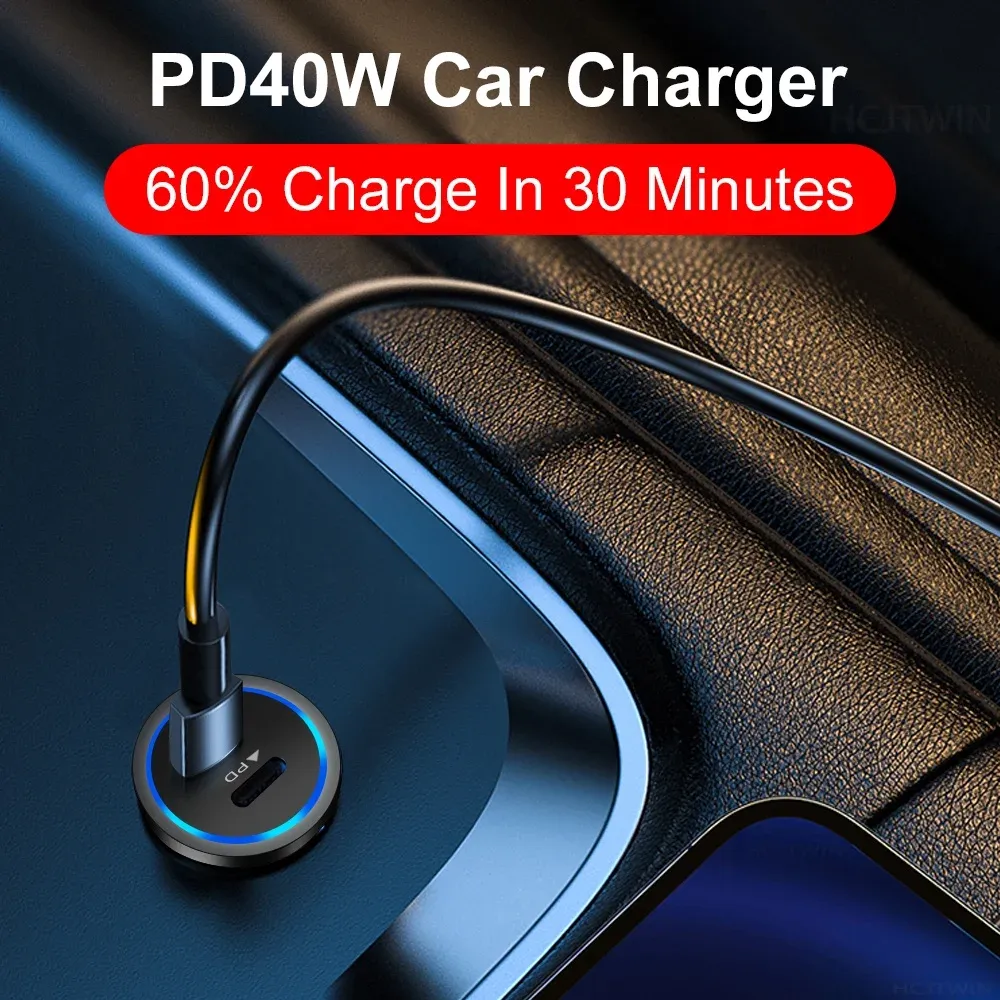 Chargeur de voiture USB-C 66W à charge rapide, adaptateur PD pour Xiaomi et Huawei, prise allume-cigare 5