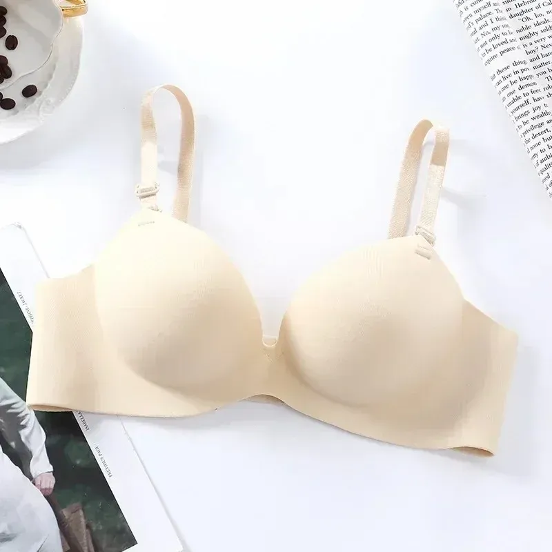 Soutien-gorge sans couture pour femme, push-up, sans armatures, respirant, coupe 3/4 7