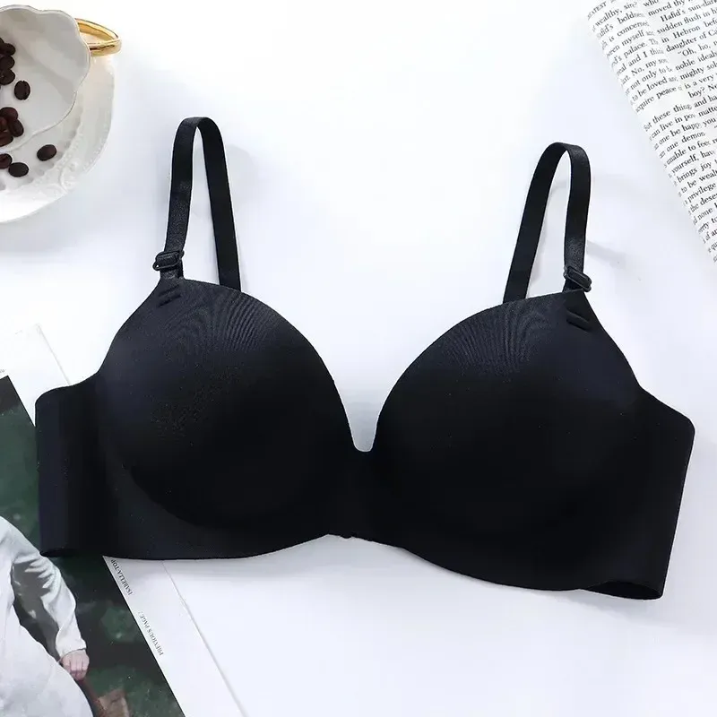 Soutien-gorge sans couture pour femme, push-up, sans armatures, respirant, coupe 3/4 11