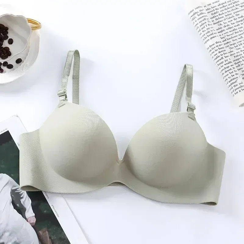 Soutien-gorge sans couture pour femme, push-up, sans armatures, respirant, coupe 3/4 9