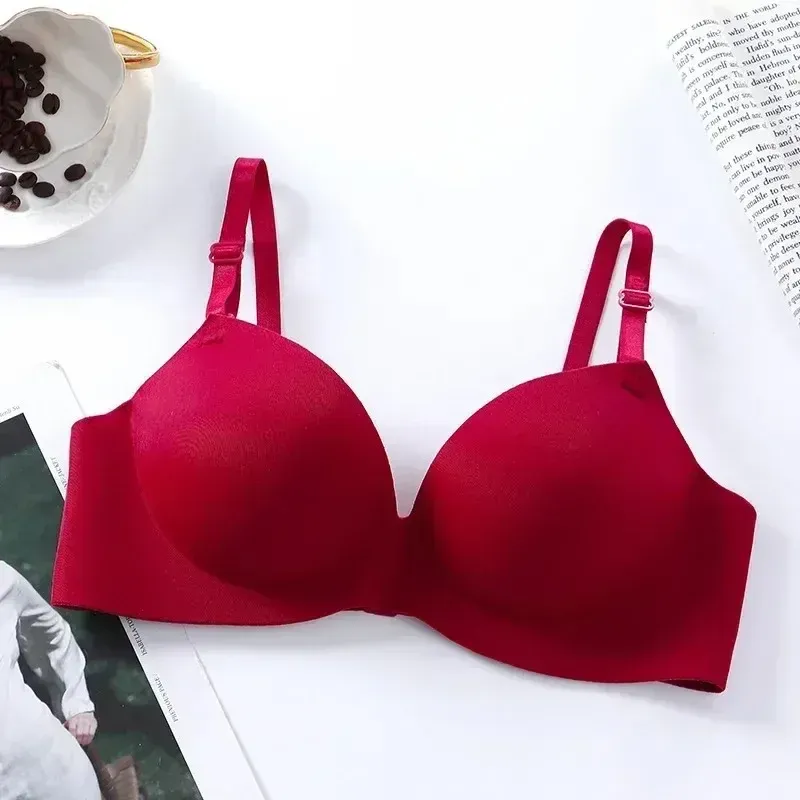 Soutien-gorge sans couture pour femme, push-up, sans armatures, respirant, coupe 3/4 8