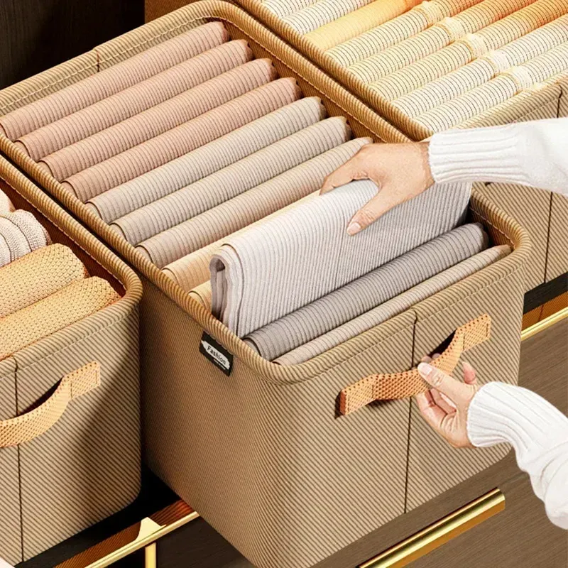 Organisateur de vêtements épais pour pantalons et pulls, tiroirs de rangement pour jeans, garde-robe 3