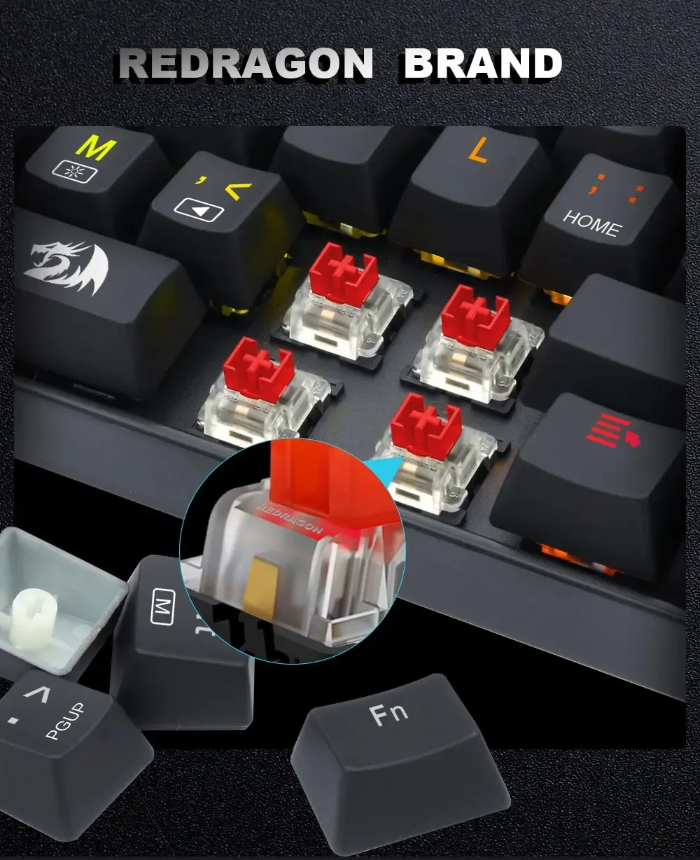 Clavier mécanique vue de dessus