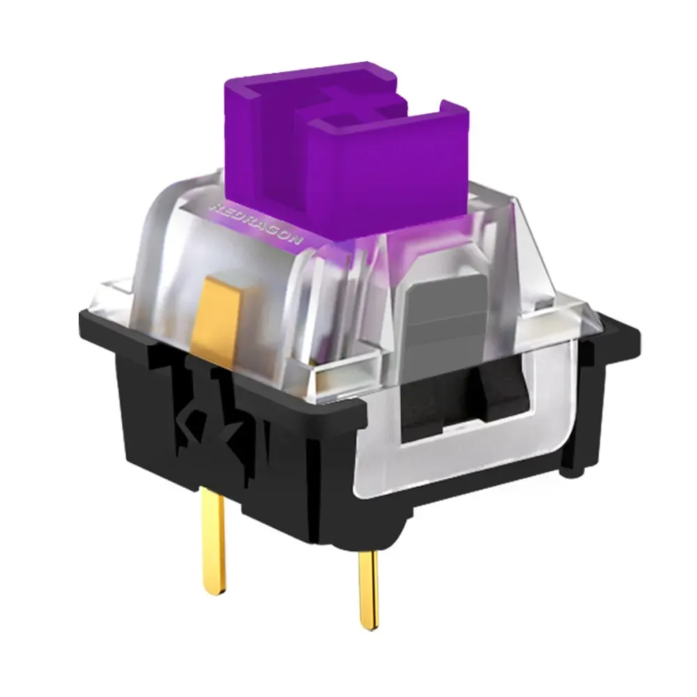 Commutateurs REDRAGON SMD RGB MX 3 broches, à clic, linéaires, tactiles et silencieux, rouge, bleu, noir, marron et violet, pour claviers mécaniques rétroéclairés 9