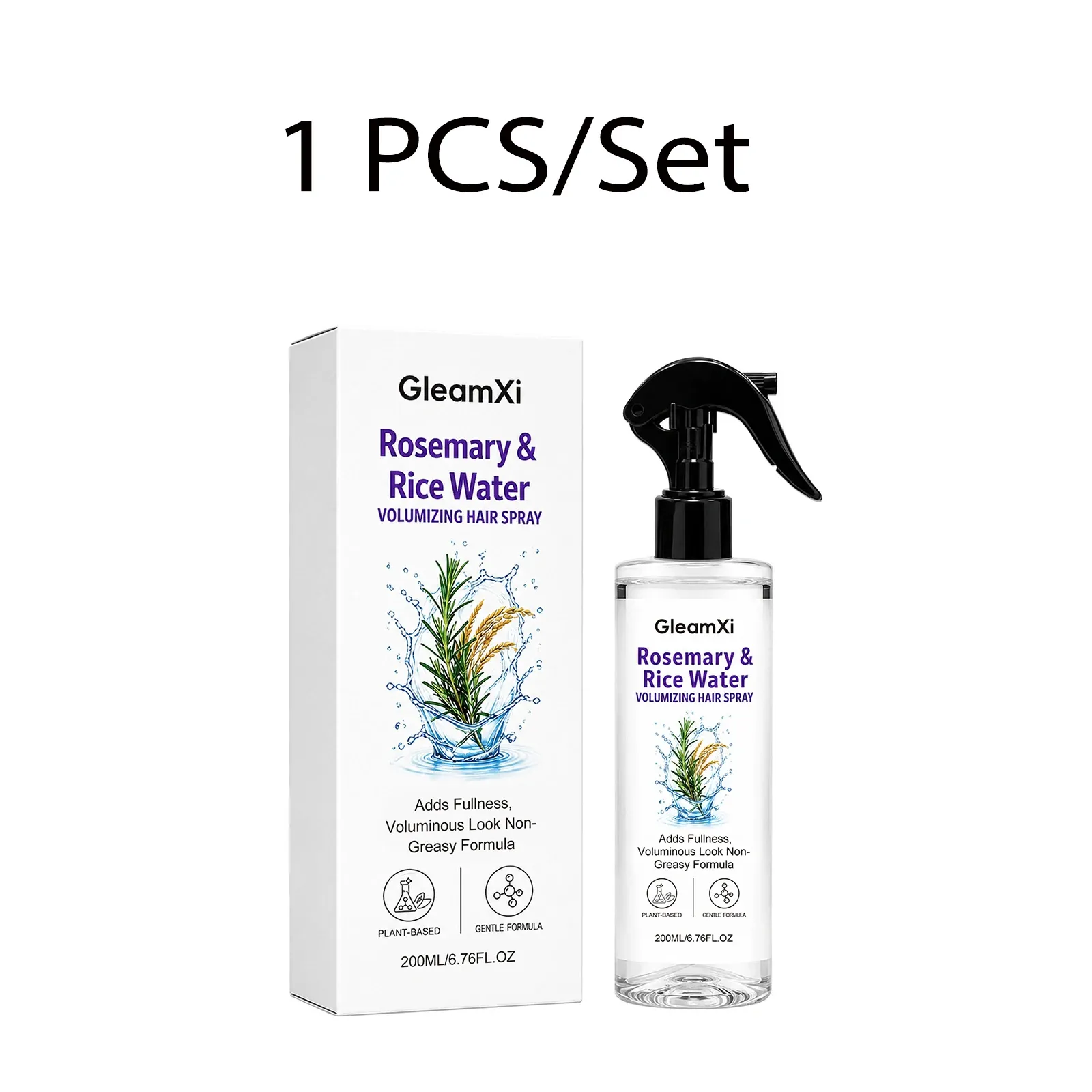 Spray Volumisant à l'Eau de Riz et Romarin pour Racines, Léger et Non Gras, 200 ml 7