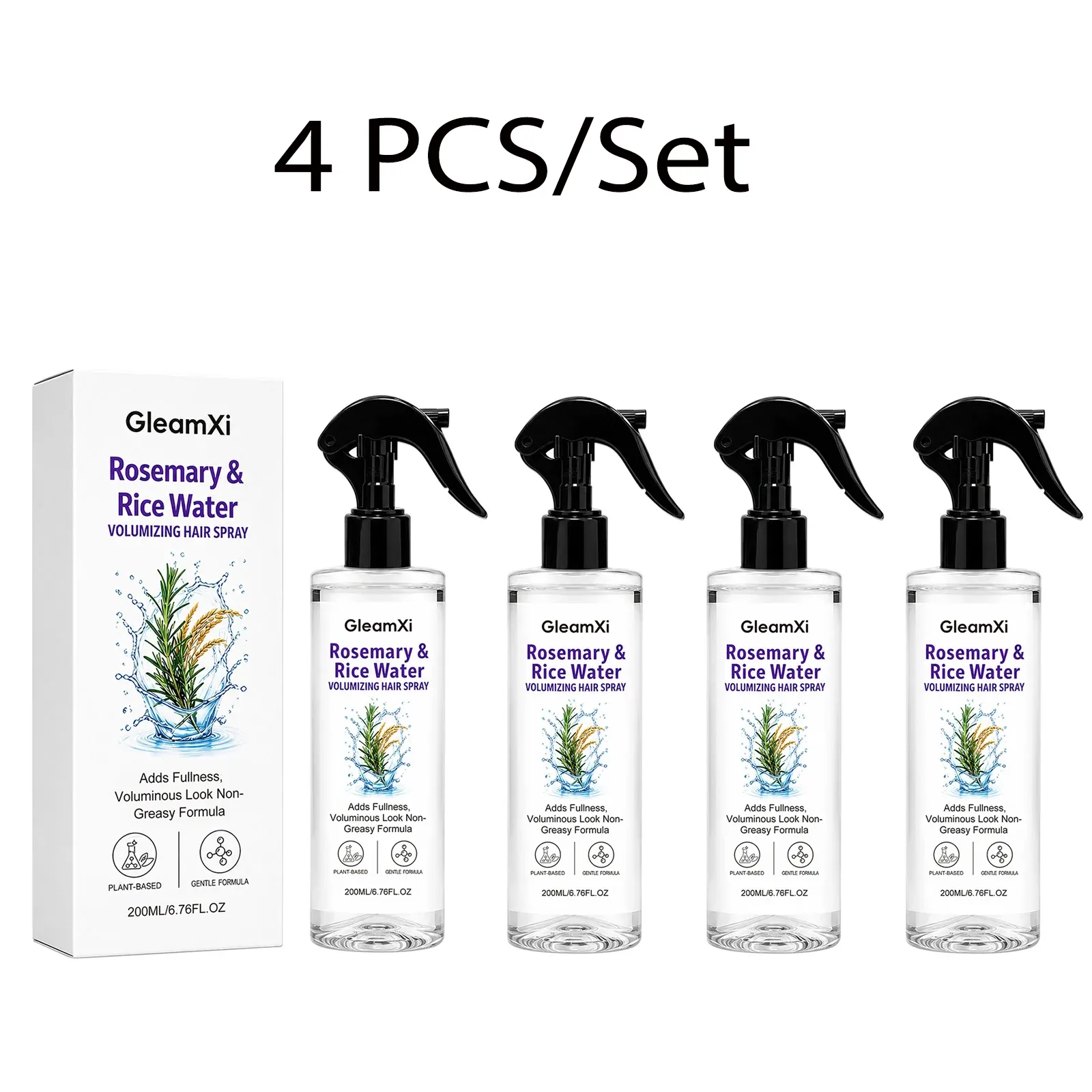 Spray Volumisant à l'Eau de Riz et Romarin pour Racines, Léger et Non Gras, 200 ml 9
