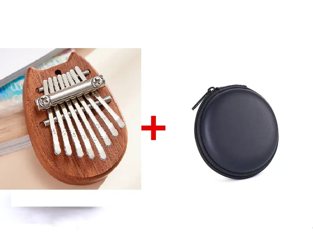 Piano à pouce 8 touches, Mini Kalimba exquis, piano à doigts portable, marimba pendentif, cadeau musical, clavier 8 touches, instrument de musique 9
