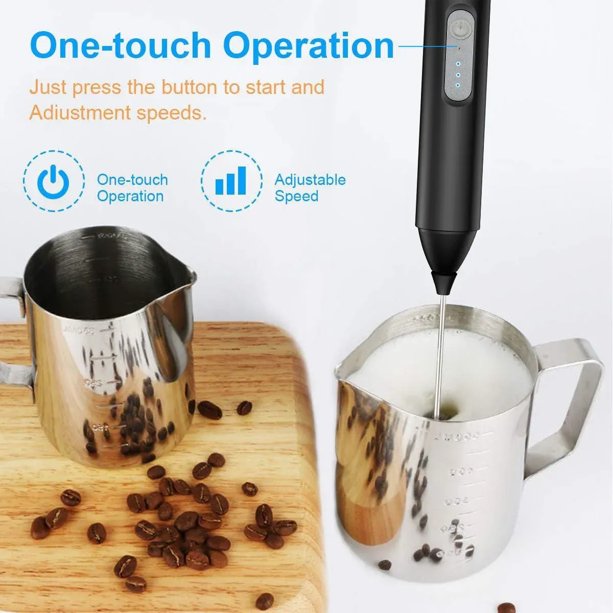 Mini mousseur à lait USB rechargeable