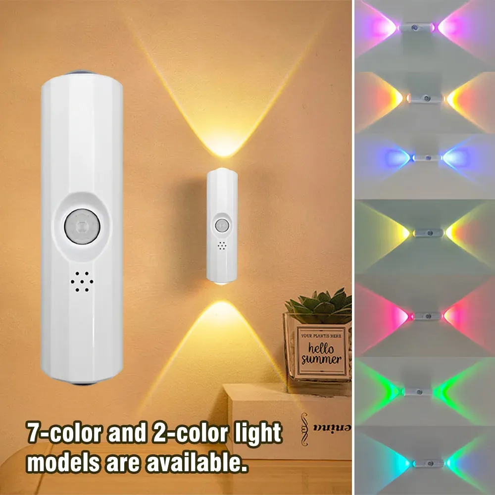 Veilleuse LED à détecteur de mouvement rechargeable USB-C, lampe murale sans fil à coller pour chambre, couloir et placard 1